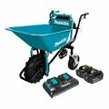 Makita 18V X2 LXT 23 1/4'' x 43 3/4'' Brushless Cordless Power-Assisted Wheelbarrow Kit W/ 2 Batteries 200XUC01PTX1